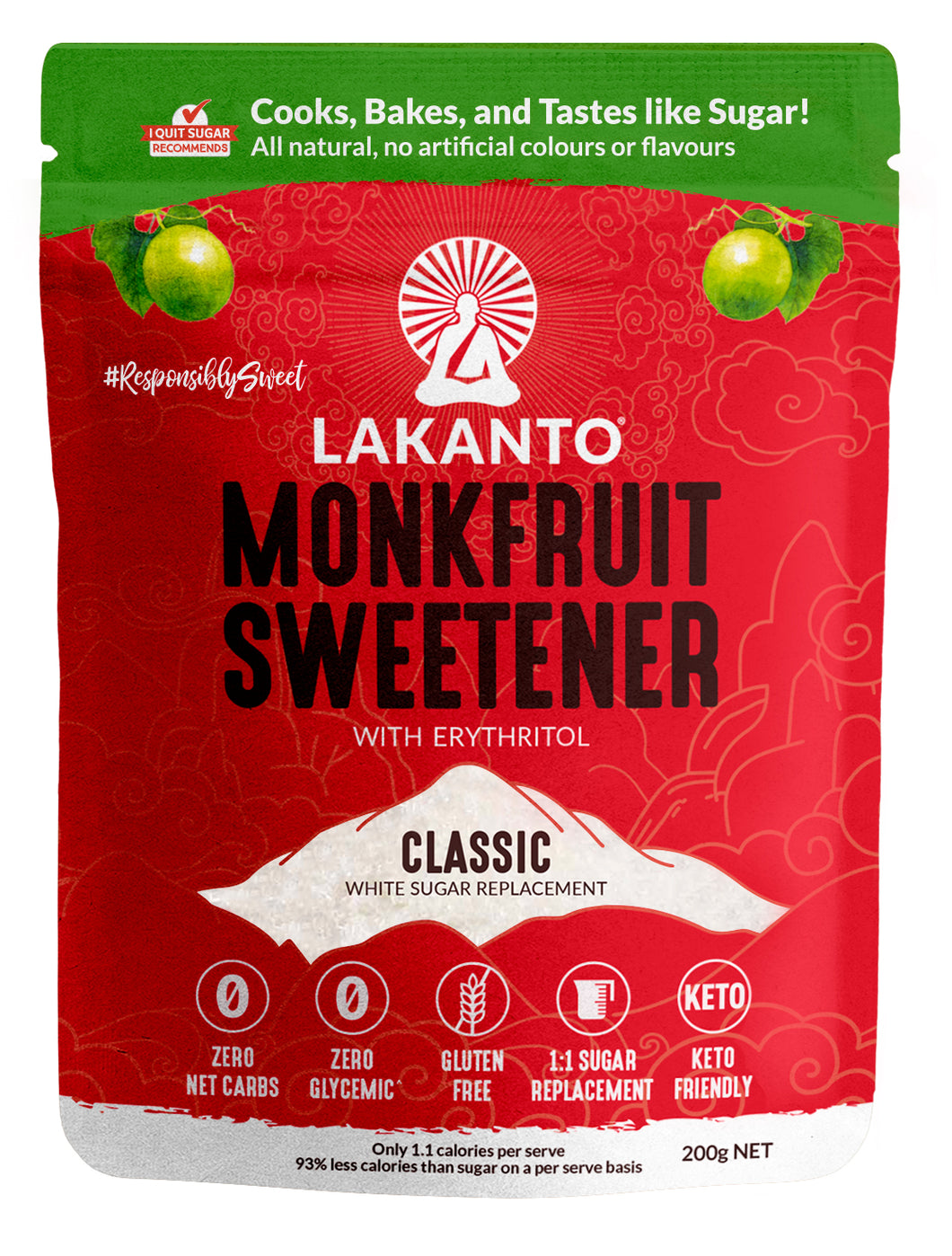 Classic Monkfruit 1:1 White Sugar Substitute