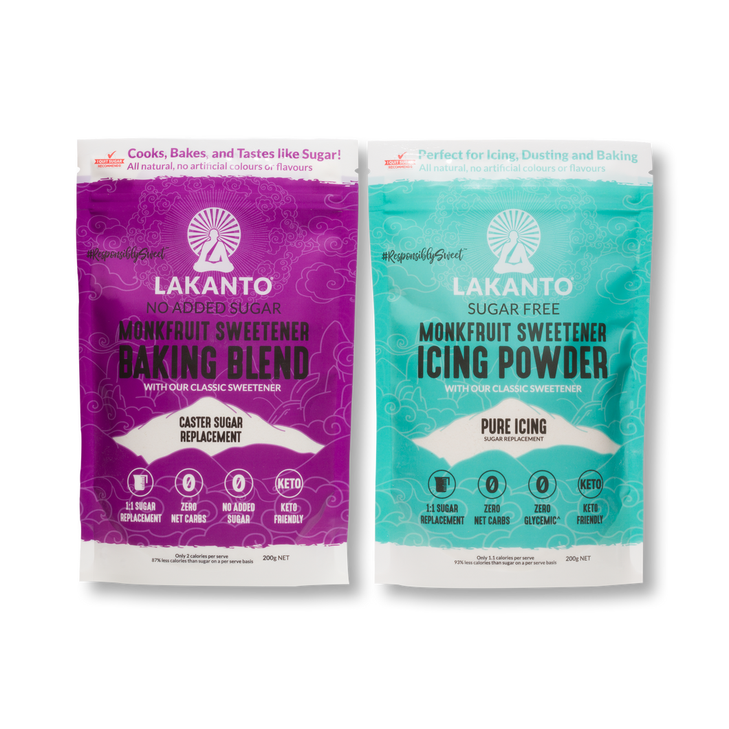 Lakanto Monkfruit Sweetener Bundles - Icing Powder and Baking Blend 200g