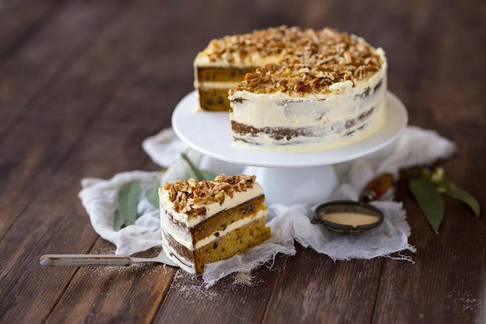 Carrot and Pecan Cake with Cream Cheese Icing