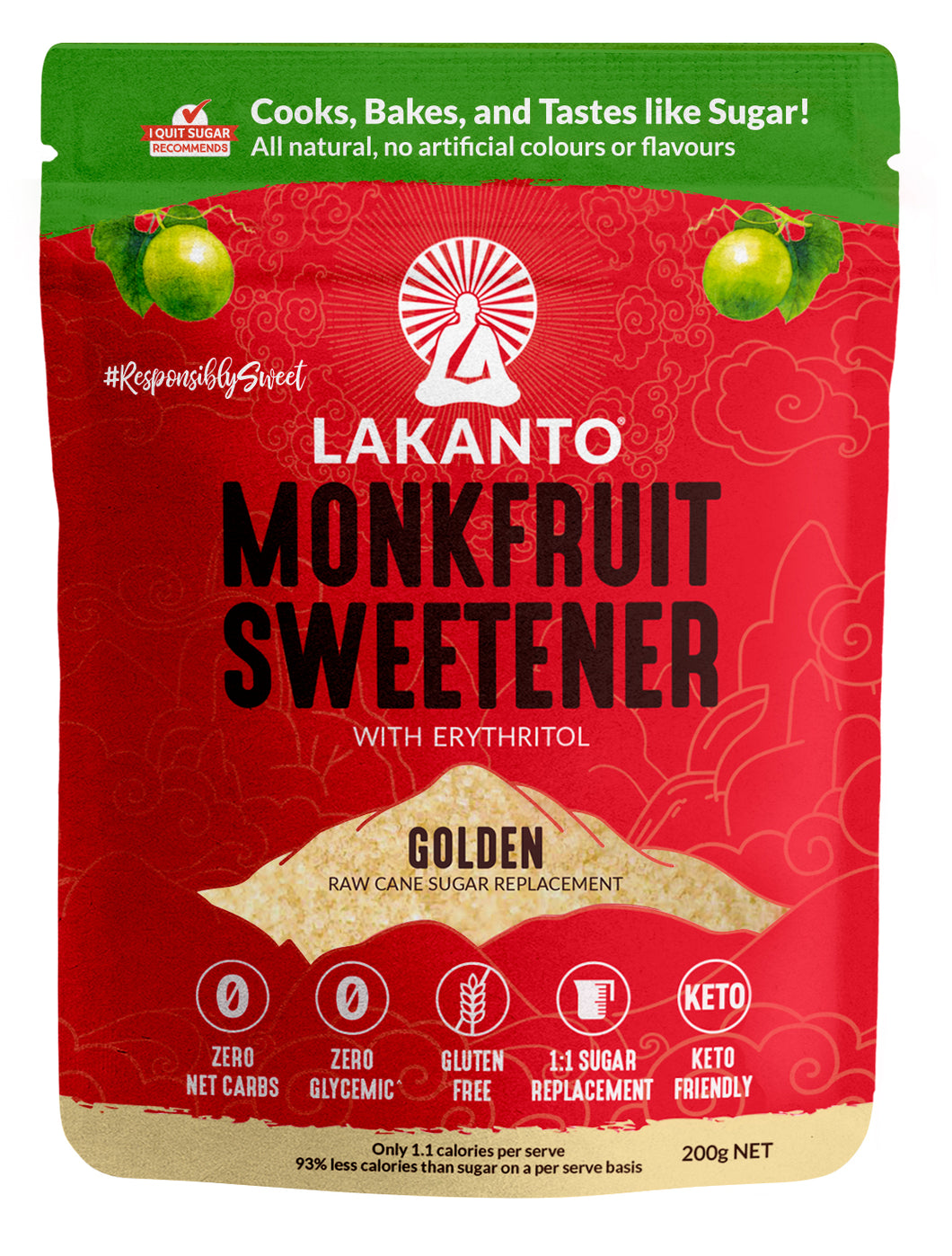 Golden Monkfruit 1:1 Raw Sugar Substitute